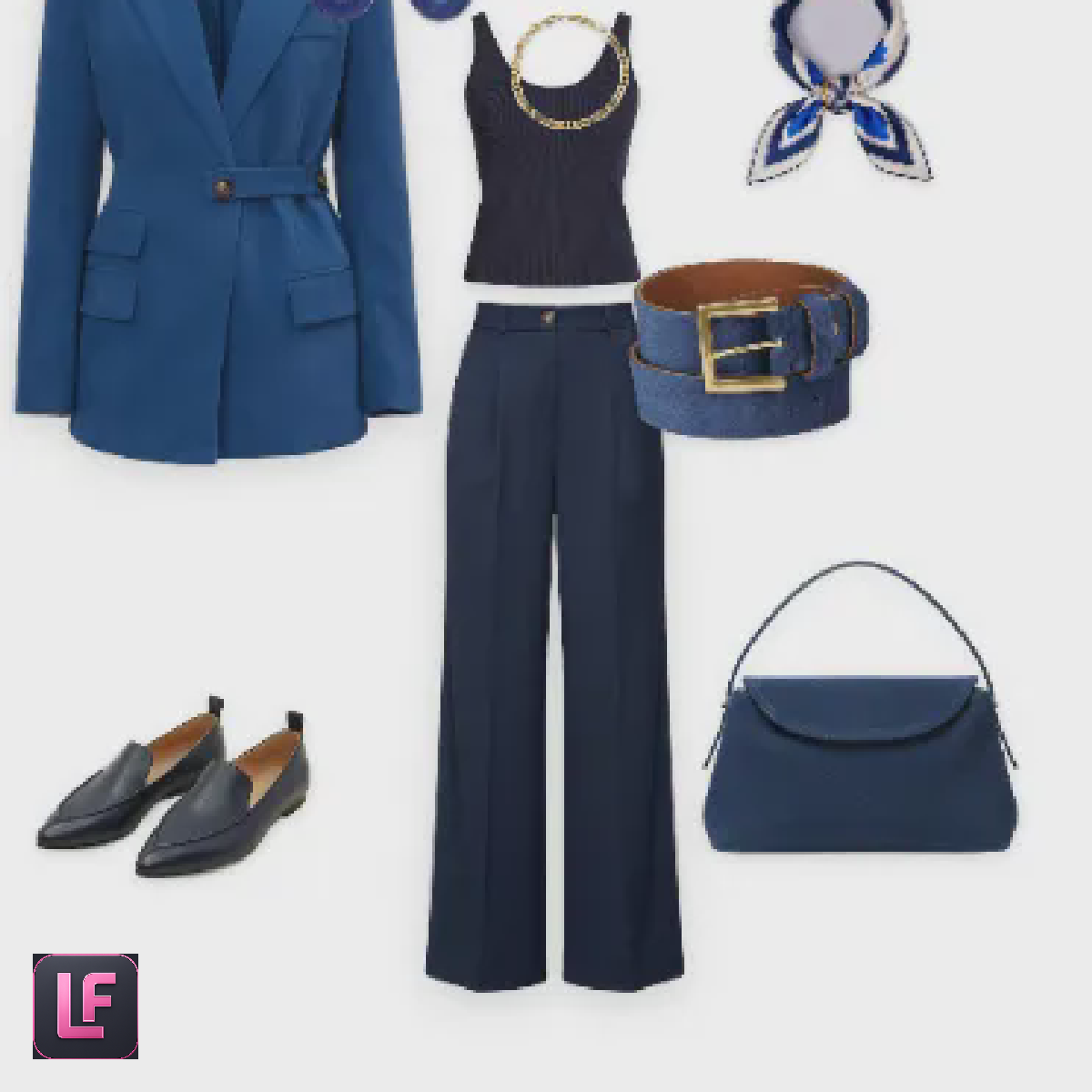 Офис, монохром синий - Lookformer