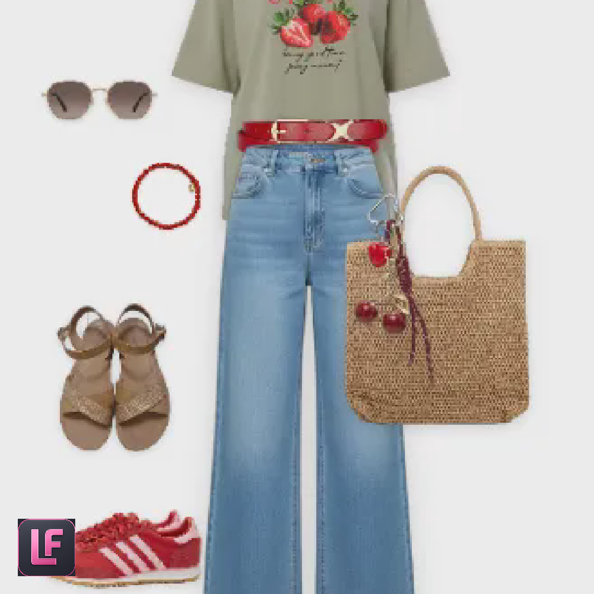 Летний с красным акцентом - Lookformer