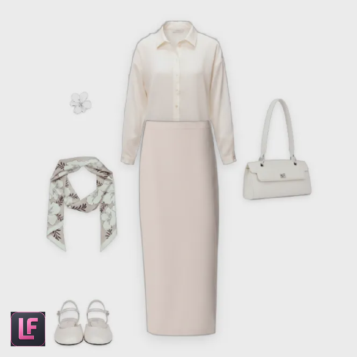 С бежевой юбкой 4 - Lookformer