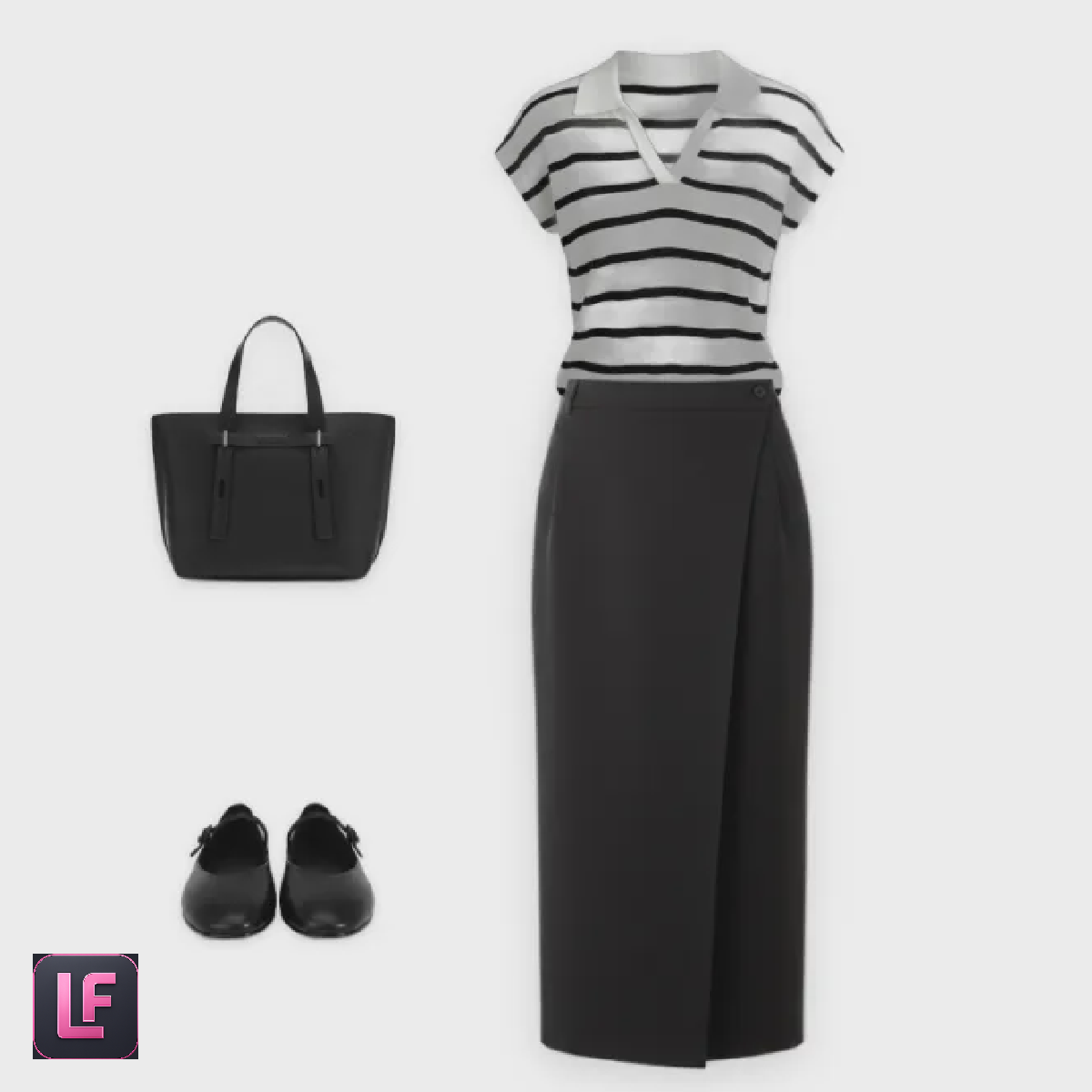 С черной юбкой - Lookformer