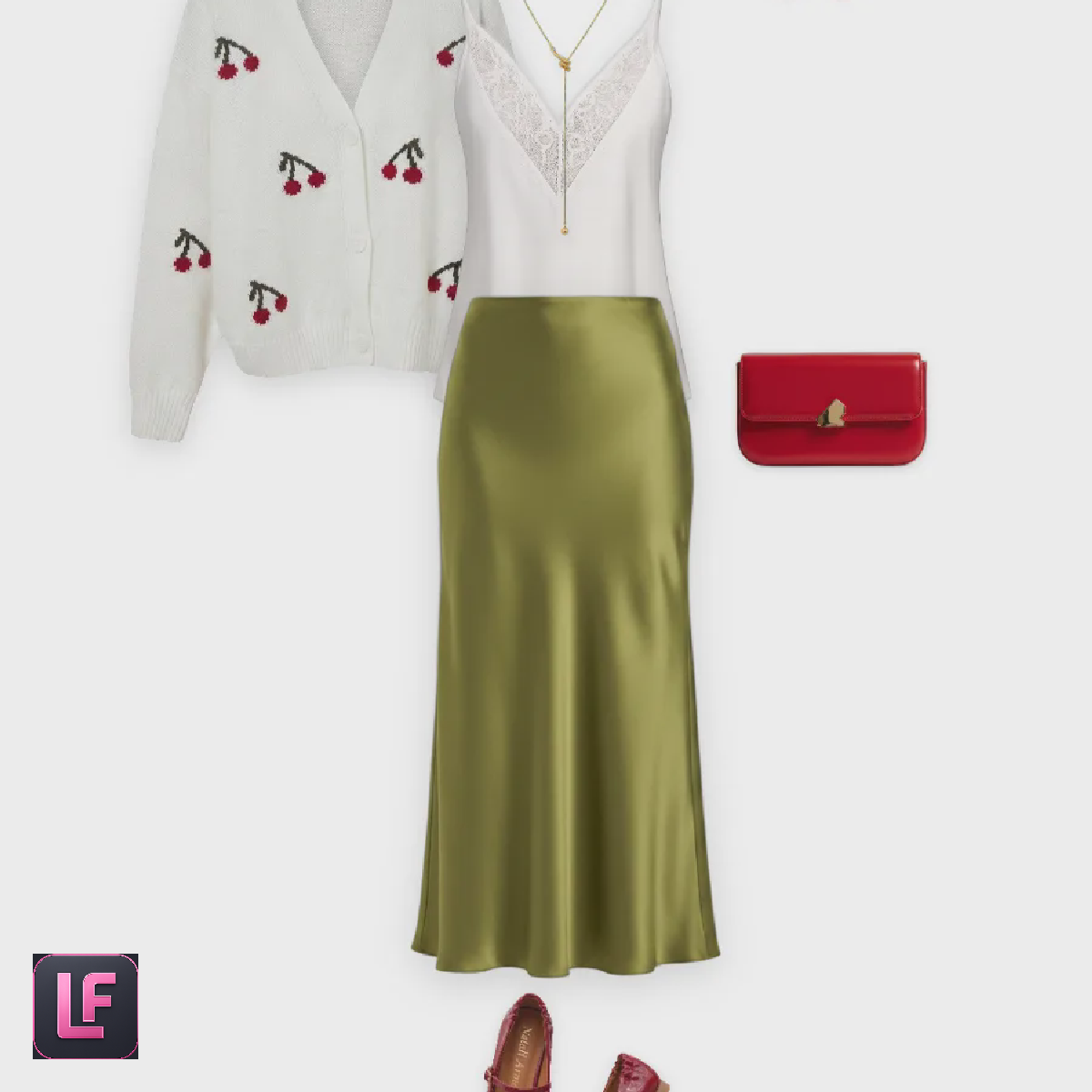 Кардиган с вишнями. - Lookformer